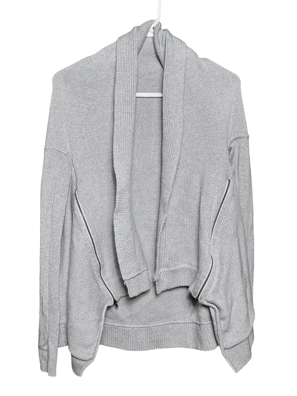 Lululemon Wrap It Up Sweater Heathered Gray 100% Merino Wool Cardigan